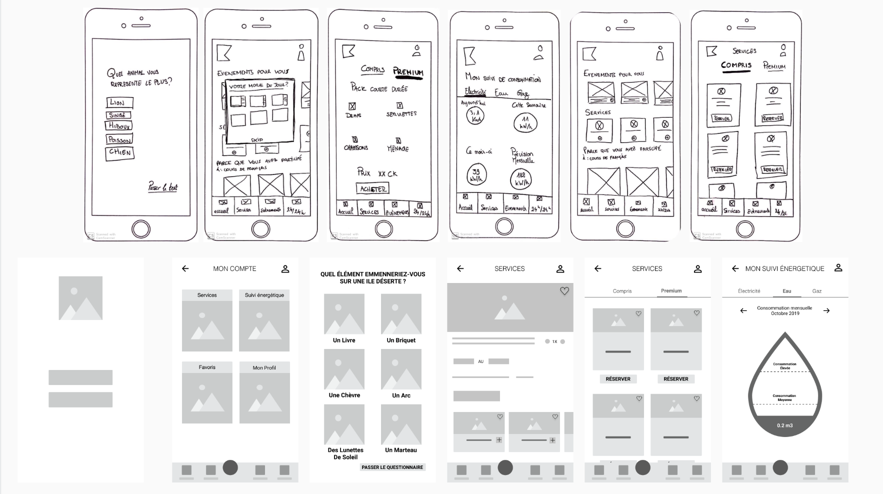 kley-wireframes-low-fi-sainsily-yohann-ux-designer